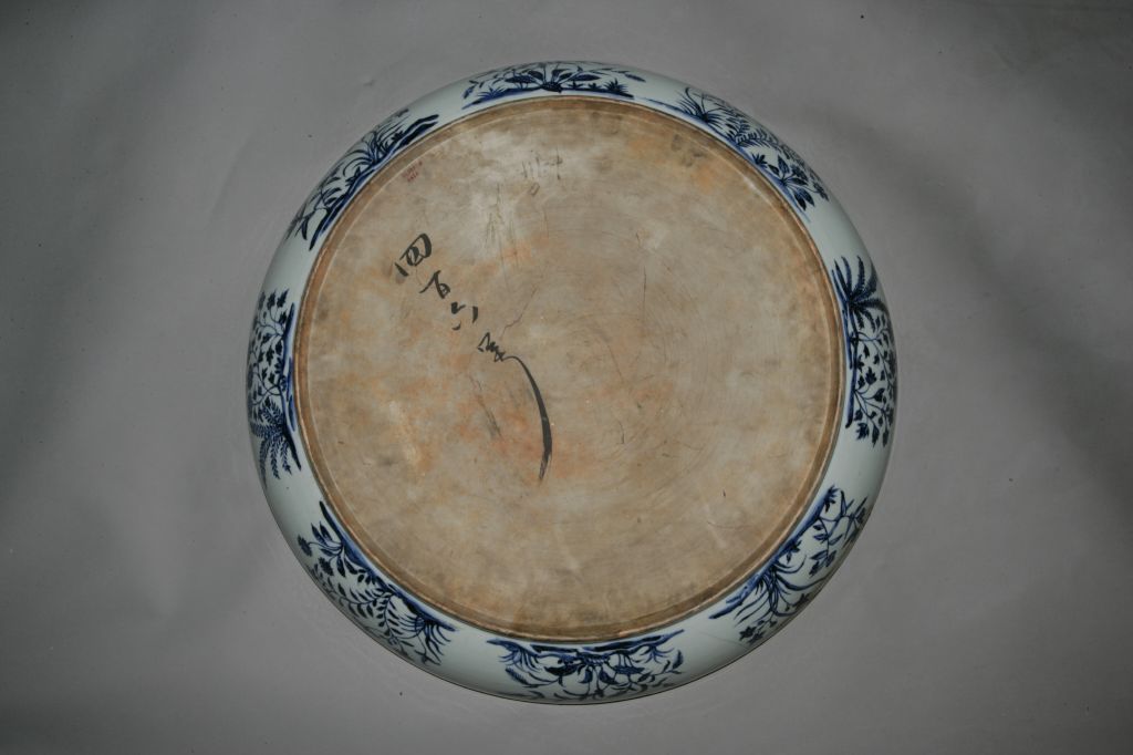 图片[3]-Blue-and-white flower pattern plate-China Archive